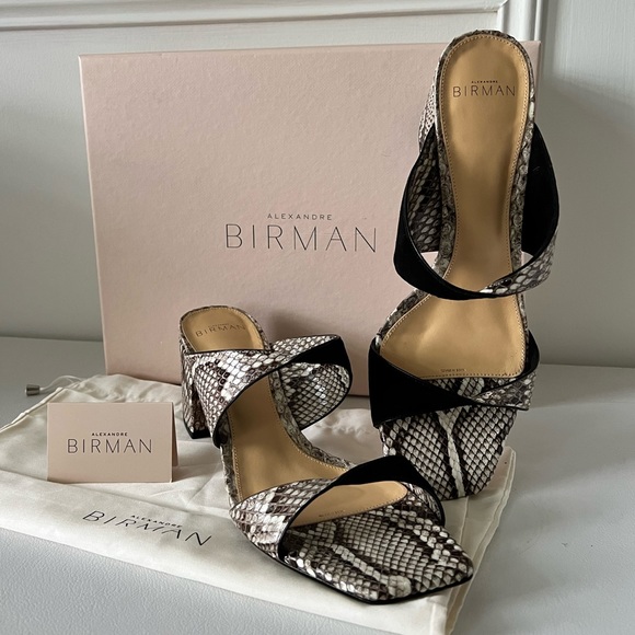 Alexandre Birman Authentic PYTHON Exotic Sandal Miki - Picture 1 of 7